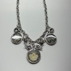 9” Vintage Victorian Lady and Charms Necklace